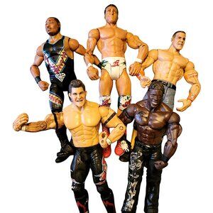 Lot of 5 WWF Action Figures Toys John Cena